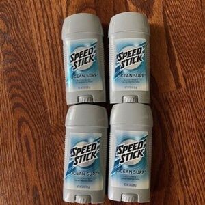 LOT OF 4 MEN'S SPEED STICK OCEAN SURF DEODORANT 24HR Protection 3.0 oz NEW